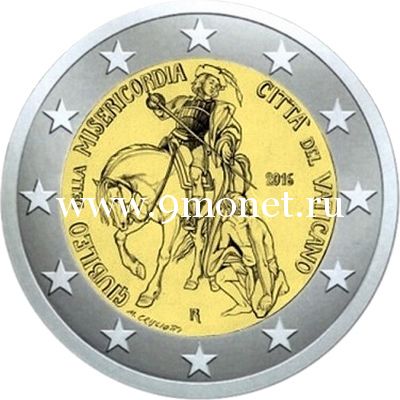2016 год. Ватикан. Монета 2 евро. Святой год милосердия.