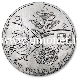 2015 год. Португалия монета 2.5 евро. UNC. Покрывала из Каштелу-Бранку.