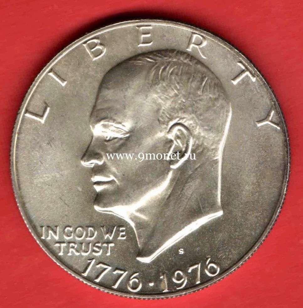1976 год. США. Монета 1 доллар. S Серебро.