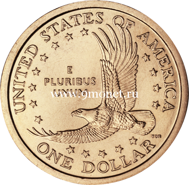 США 1 доллар 2000 года Сакагавея. Парящий орел.
