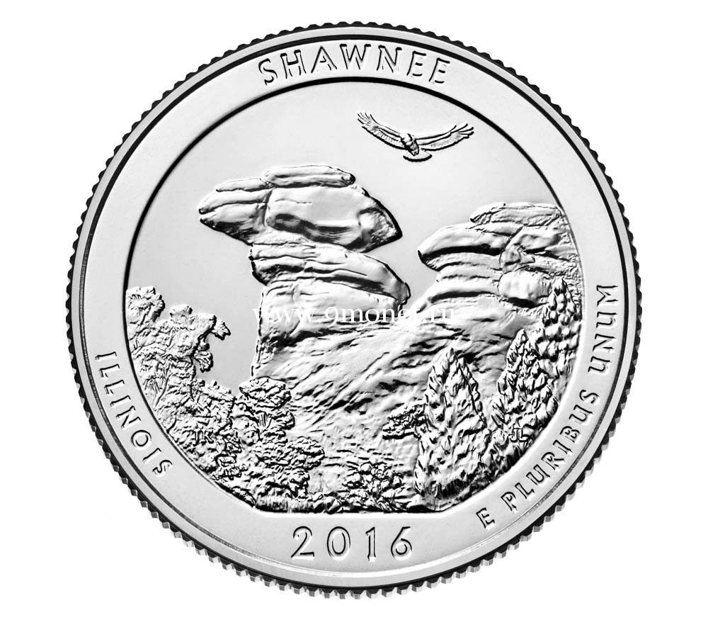 США 25 центов 2016 года 31 парк Лес Шоуни
