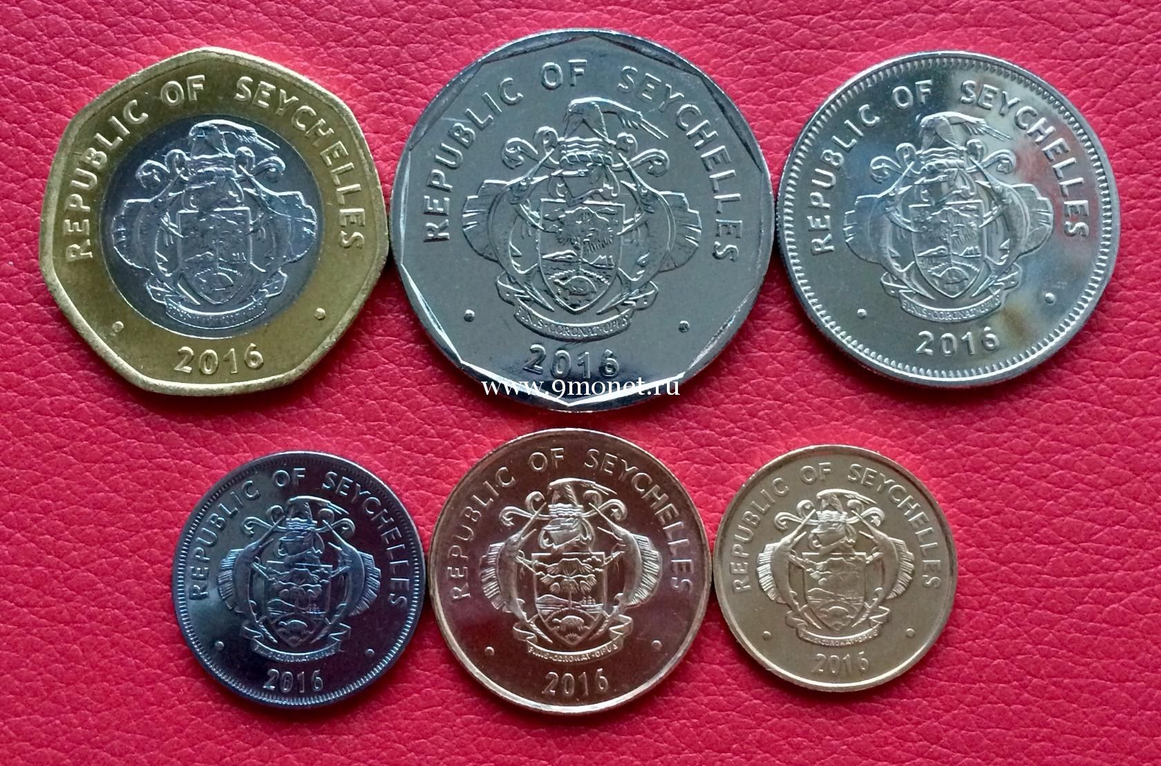 2016 год. Сейшельские острова. Набор 6 монет.