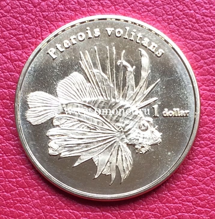 Мурева остров 1 доллар 2018 года Рыба.