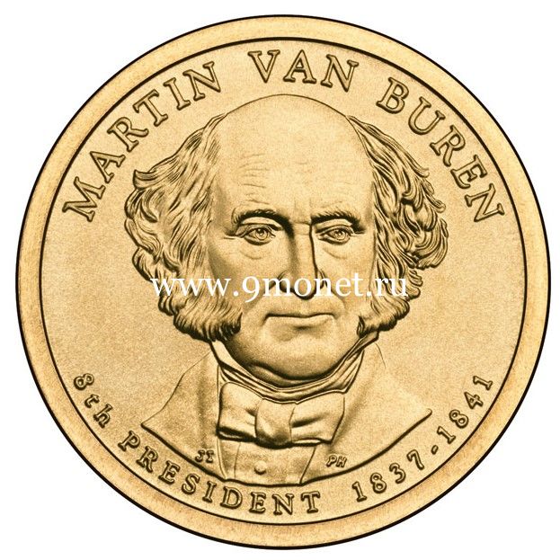 США 1 доллар 2008 года 8 президент Мартин Ван Бюрен