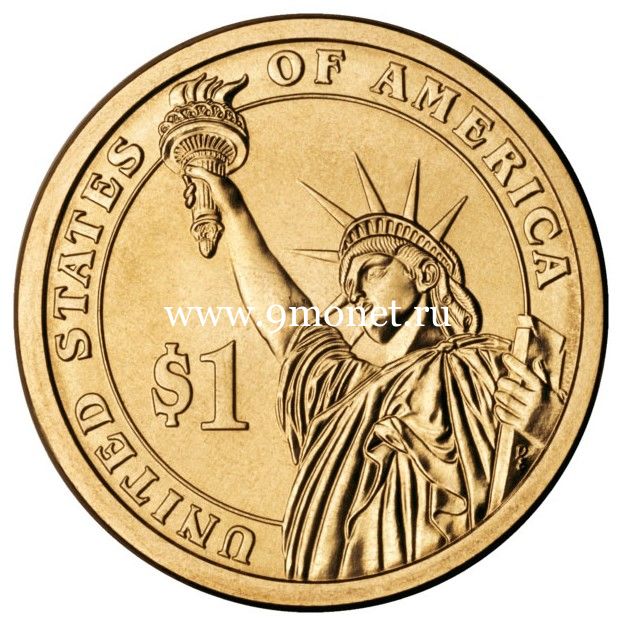 США 1 доллар 2009 года 9 президент Уильям Генри Гаррисон