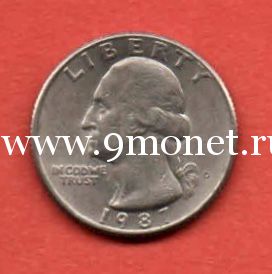 США 25 центов 1987 года D - Денвер