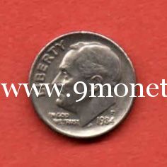 ​США 10 центов 1984 года