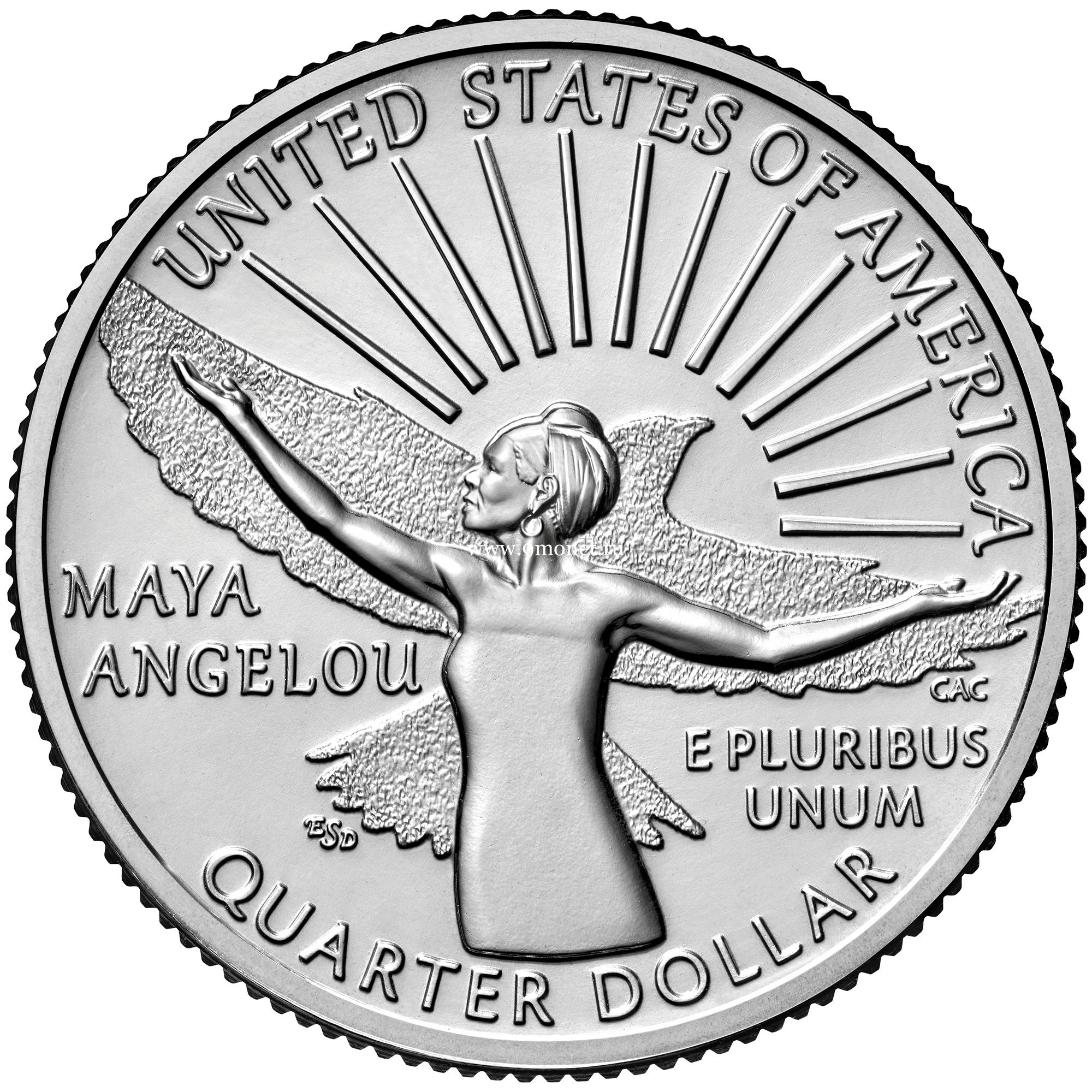 ​США 25 центов 2022 Майя Ангелу