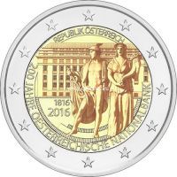 2016 год. Австрия. Монета 2 евро. 200-летие Австрийского национального банка.