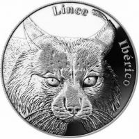Монета 5 Евро Португалия 2016 года. Пиренейская рысь.