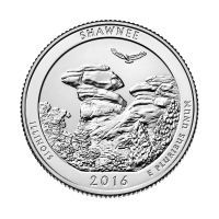 США 25 центов 2016 года 31 парк Лес Шоуни