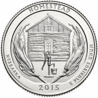 США 25 центов 2015 года 26 парк Гомстед