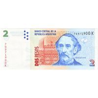 2010 год. Аргентина. Банкнота 2 песо.
