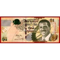 Багамские острова банкнота 1 доллар 2008 года.