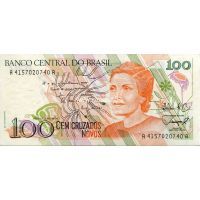 1989 год.Бразилия. Банкнота 100 крузейро.