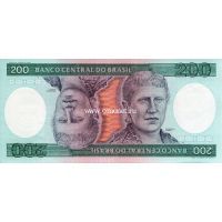 1984 год. Бразилия. Банкнота 200 Крузейро.