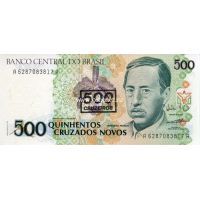 Бразилия 1990 год. Банкнота 500 крузейро. UNC