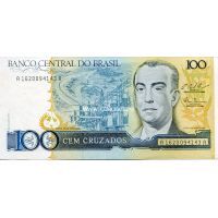 1987 год. Бразилия. Банкнота 100 Крузейро.