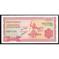 Бурунди банкнота 20 франков ​2007 года