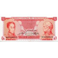 Венесуэла 1989 год. Банкнота 5 боливаров. UNC