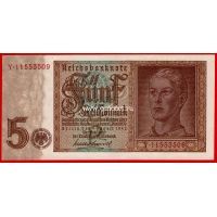 Германия 1939 год. Банкнота 5 рейхсмарок.