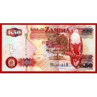 2009 год. Замбия. Банкнота 50 квача. UNC