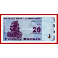 2009 год. Зимбабве. Банкнота 20 долларов. UNC