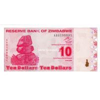 Зимбабве. 10 доллар. 2009 год