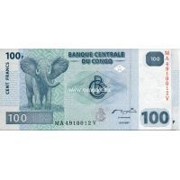 Конго. 100 франков. 2007 год.