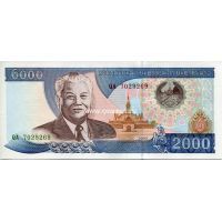 Лаос 2003 год. Банкнота 2000 кип. UNC