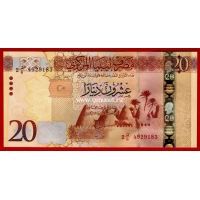 2016 год. Ливия Банкнота 20 динар. UNC