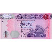 2013 год. Ливия. Банкнота 1 динар. UNC