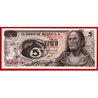 1971 год. Мексика. Банкнота 5 песо.