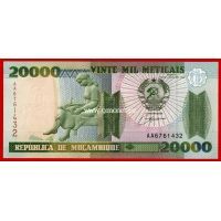 1999 год. Мозамбик. Банкнота 20000 мекиталь.