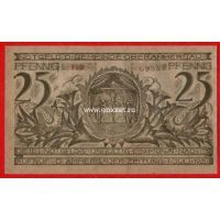 1921 год. Банкнота Нотгельд 25 пфеннигов.