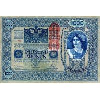 1902 год. Австро-Венгрия. Банкнота 1000 крон. aUNC