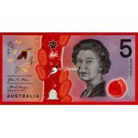 Австралия банкнота 5 долларов 2016