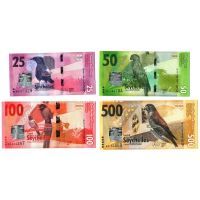 2016 год. Сейшельские Острова. набор банкнот 25,50,100,500 рупий. UNC