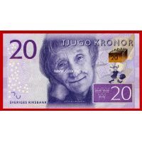 2015 год. Швеция Банкнота 20 крон. UNC