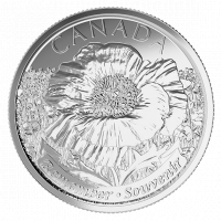 Канада 25 центов 2015 года. 100 лет стихотворению "На полях Фландрии".