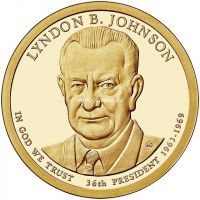 США  доллар 2015 года 36 президент Линдон Джонсон (Lyndon B. Johnson)