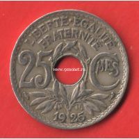1925 год. Франция монета 25 сантимов.
