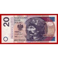 2016 год. Польша банкнота 20 злотых.
