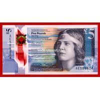 2016 год. Шотландия банкнота 5 фунтов. UNC (полимер)