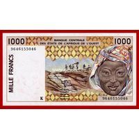 1996 год. Сенегал банкнота 1000 франков.