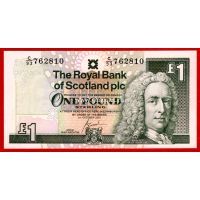 2001 год. Шотландия банкнота 1 фунт. UNC