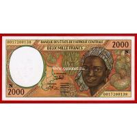 2000 год. Экваториальная Гвинея банкнота 2000 франков.