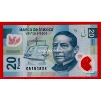 2013 год. Мексика банкнота 20 песо. UNC (полимер)