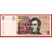 2012 год. Аргентина. Банкнота 5 песо. UNC