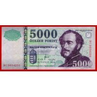 2010 год. Венгрия банкнота 5000 форинтов. UNC